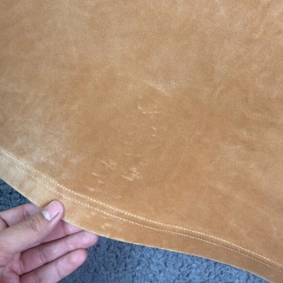 Sergio Tacchini Shirt Mens 4XL Meerkat Tan Debossed Velour Tee Logo Pullover - Picture 4 of 9